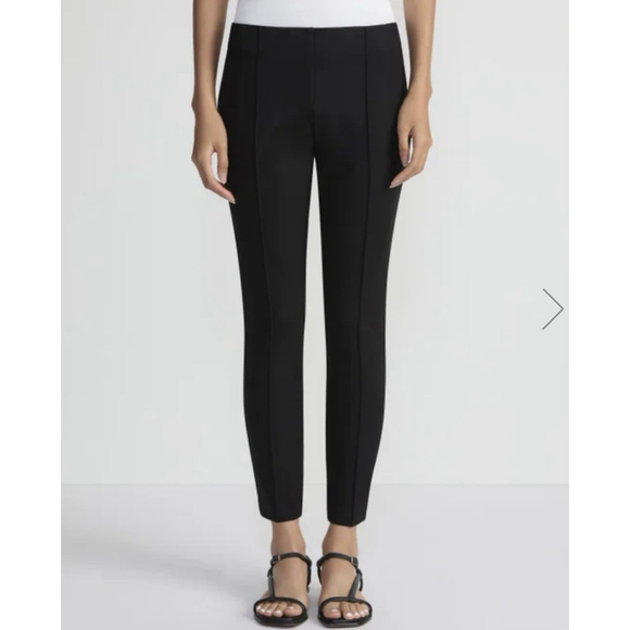$698 Lafayette 148 New York Gramercy Acclaimed Stretch Pants Black 2 - Picture 1 of 8